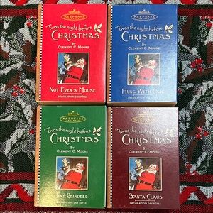 Hallmark T’was the Night Before Christmas Series Set of Four Handcrafted 2001